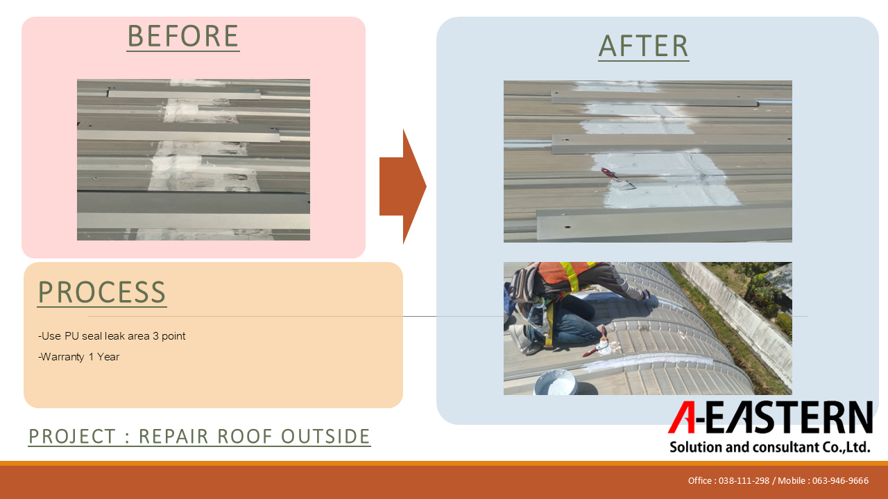 RePAIR ROOF OUTSIDE